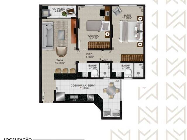 #2851 - Apartamento para Venda em Cabo Frio - RJ - 2